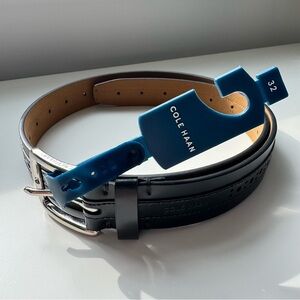 Cole Haan men’s black leather belt 32